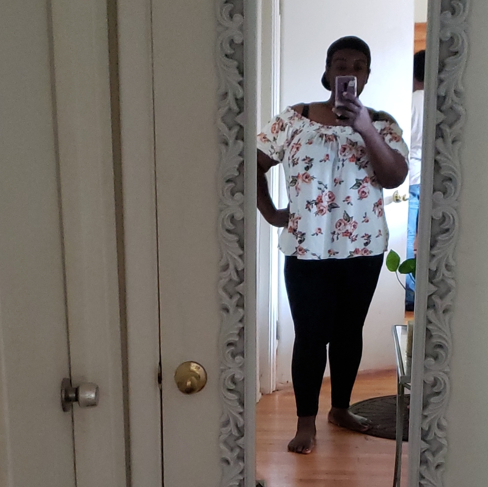 Floral off shoulder top